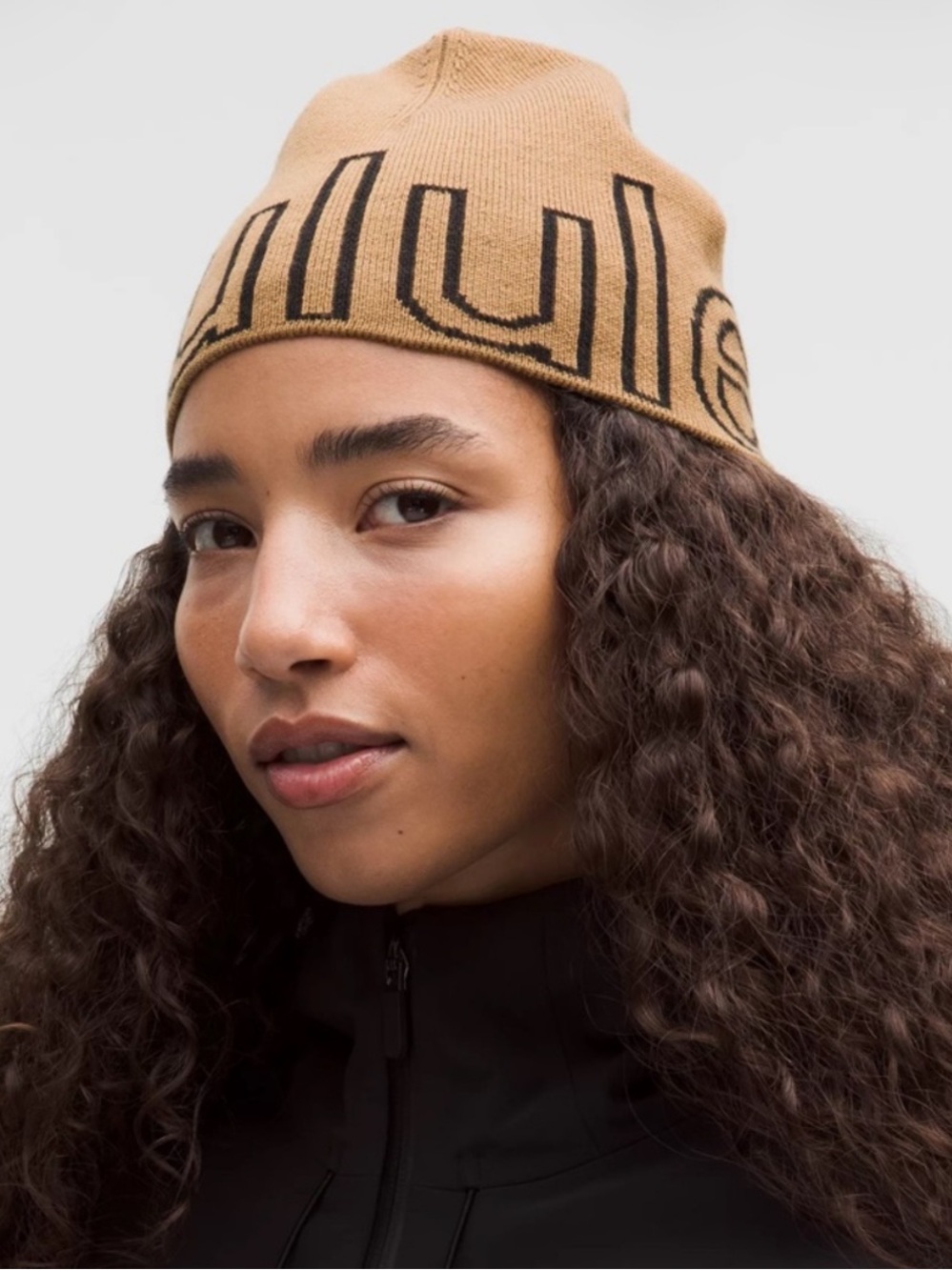 lululemon athletica Tan Logo Knit Beanie